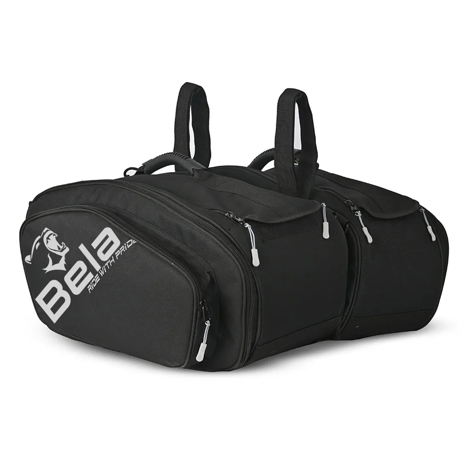 BELA - Mochila Piel/Textil Lever Negro