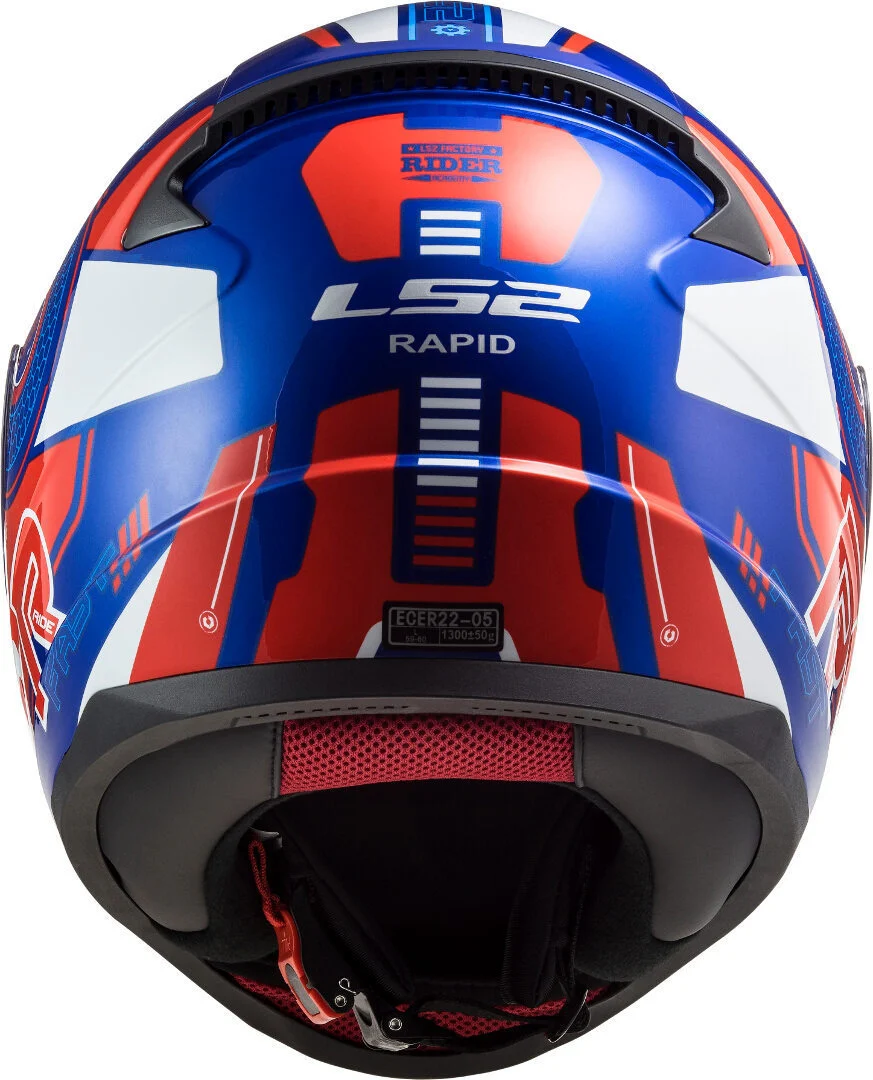 LS2 FF353 RAPID STRATUS GLOSS BLUE RED WHITE - Image 4