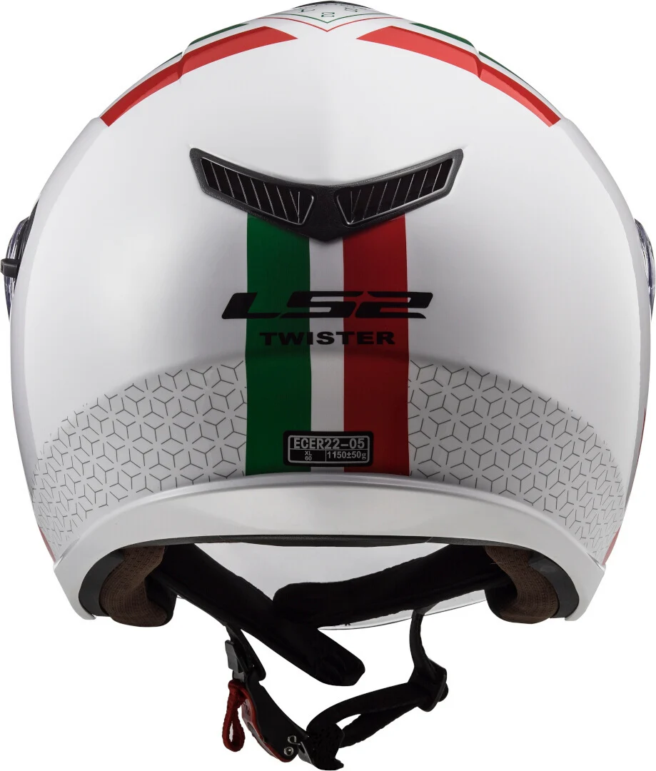 LS2 OF573 TWISTER II COMBO WHITE GREEN RED - Image 6