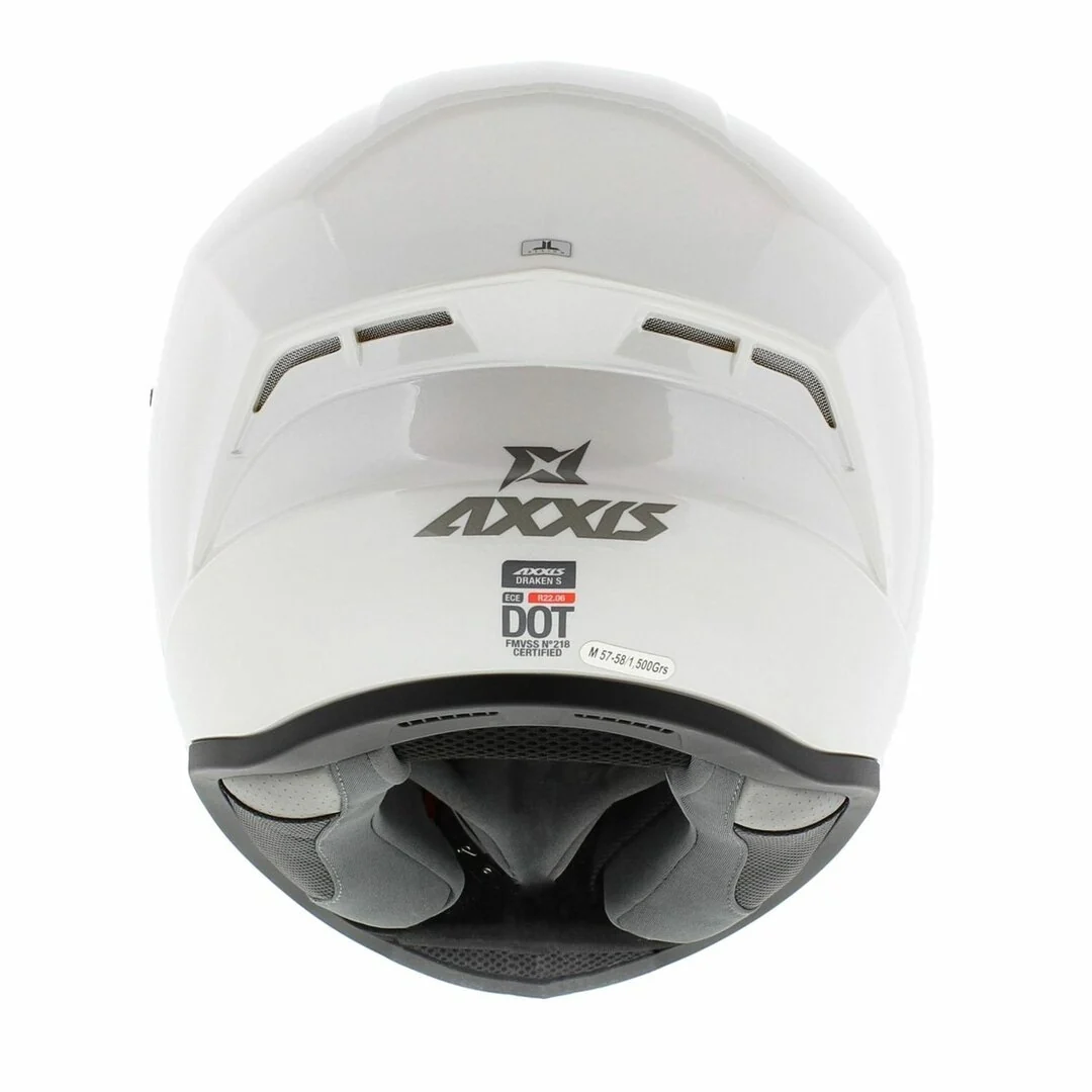 AXXIS-CASCO  FF112C DRAKEN S SOLID V.2 A10 BLANCO PERLA BRILLO - Image 4