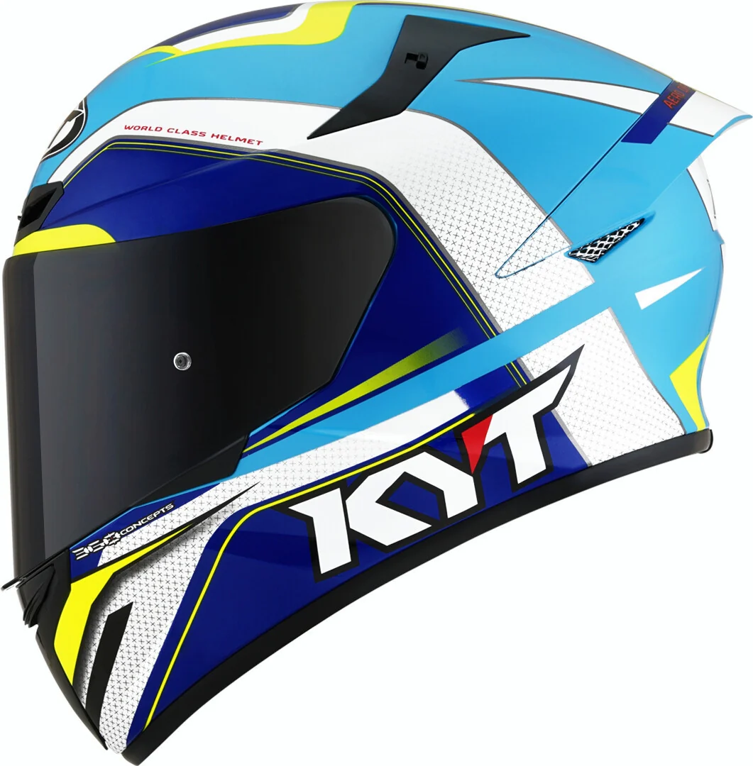 KYT- CASCOS TT-COURSE GRAND PRIX WHITE/BLUE - Image 3