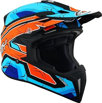 SUOMY-CASCOS X-WING SUBATOMIC MATT ORANGE/BLUE - Image 2