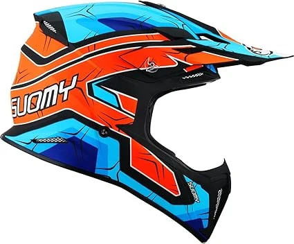 SUOMY-CASCOS X-WING SUBATOMIC MATT ORANGE/BLUE - Image 4