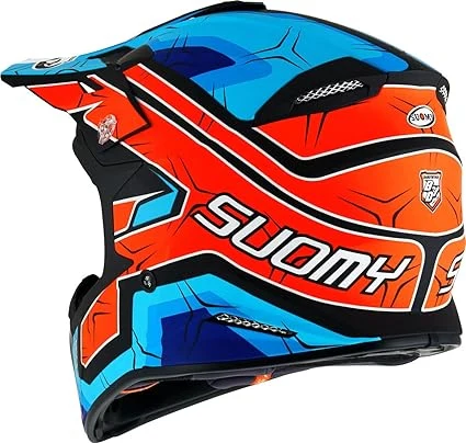 SUOMY-CASCOS X-WING SUBATOMIC MATT ORANGE/BLUE - Image 5