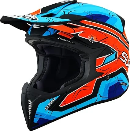 SUOMY-CASCOS X-WING SUBATOMIC MATT ORANGE/BLUE - Image 6