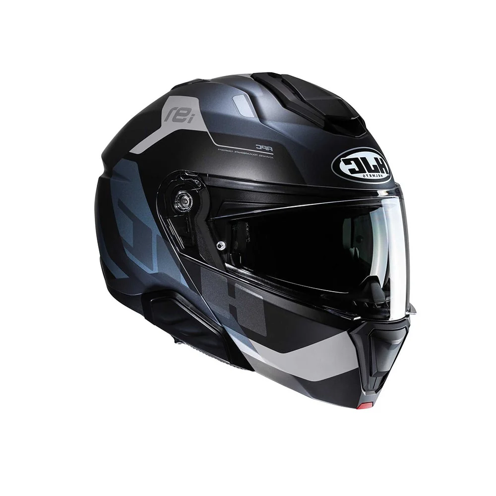 HJC i91 CARST MC5SF de moto Casco Modular negro gris - Image 2