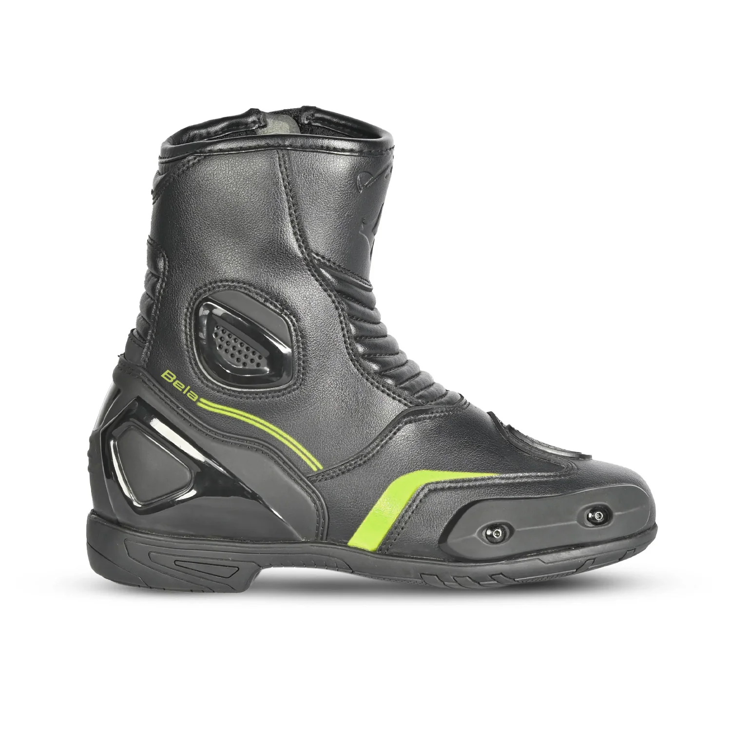 BELA FASTER 2.0 BOTAS DE MOTO NEGRO AMARILLO FLOUR - Image 3