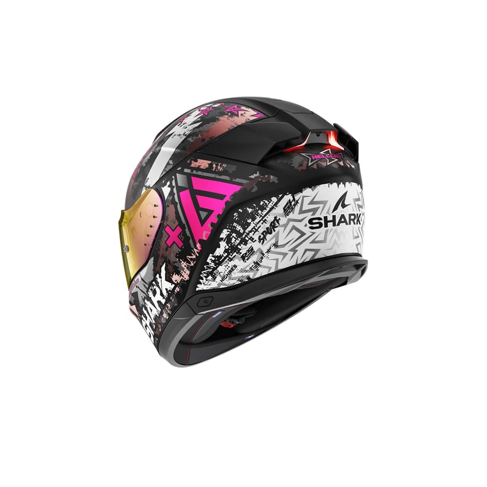 Shark Skwal I3 Hellcat Touring Casco negro mate cromado morado - Image 2