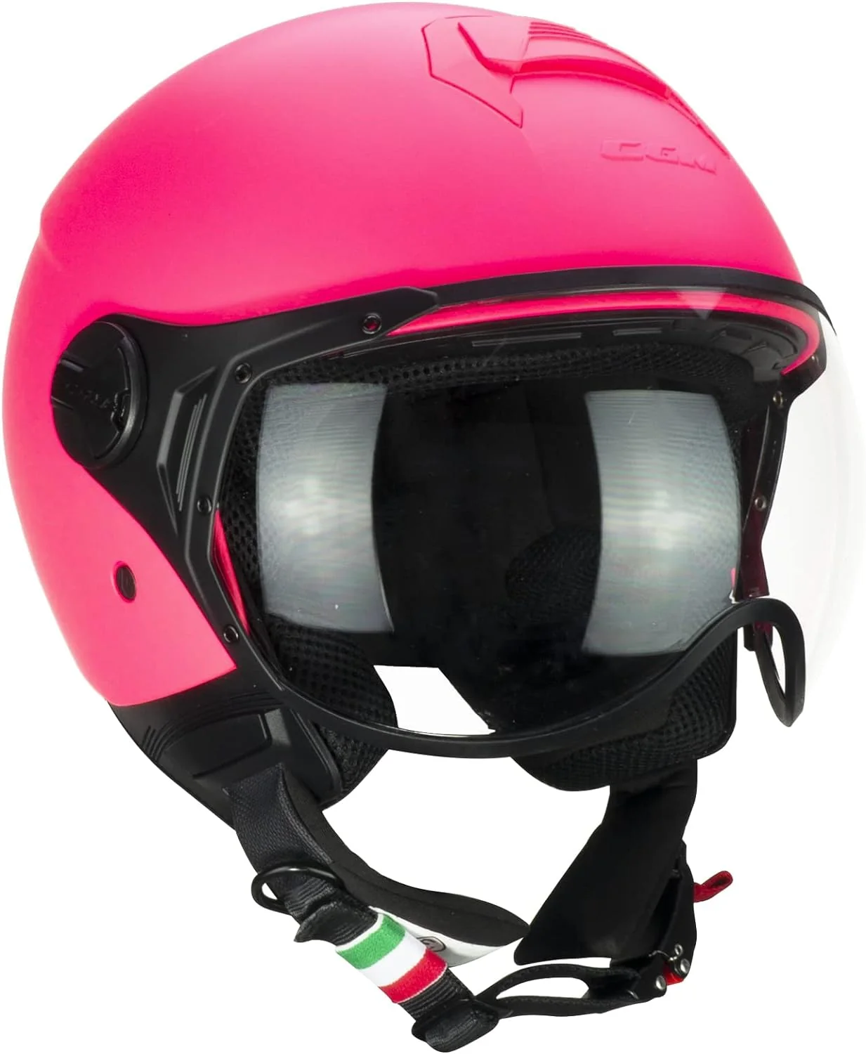 CGM 167A FLO MONO Scooter Jet Casco Rosa Neón Mate - Image 5