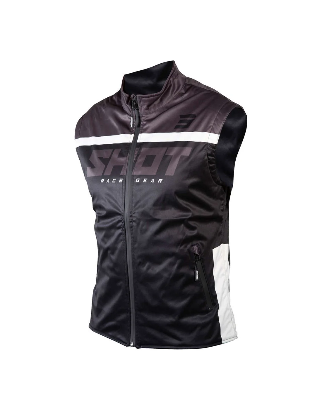BODYWARMER SHOT LITE BLACK_WHITE S