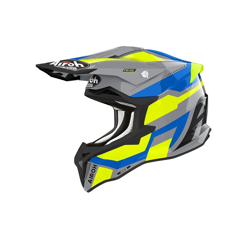 AIROH STRYCKER GLAM Moto Todoterreno Casco Amarillo Brillo - Image 2