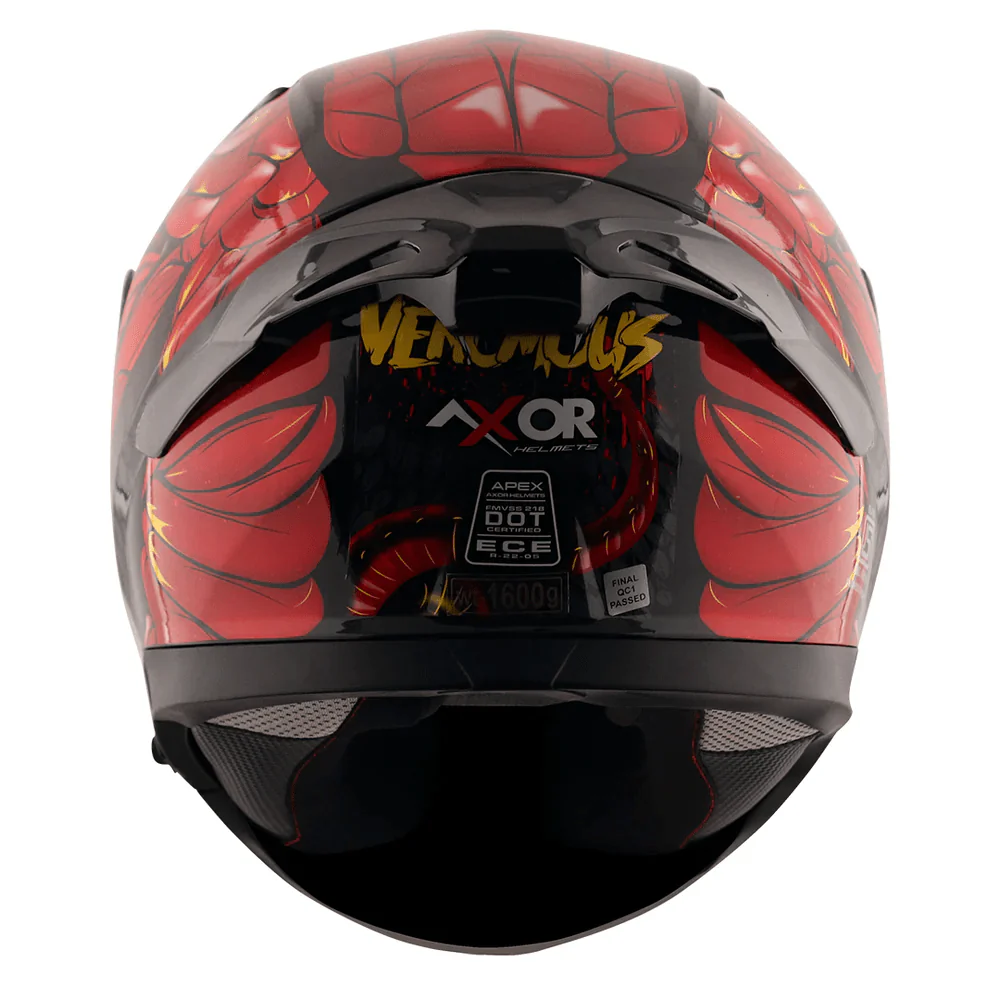 AXOR APEX VENOMOUS DV CASCO INTEGRAL DE MOTOCICLETA NEGRO_ROJO - Image 5