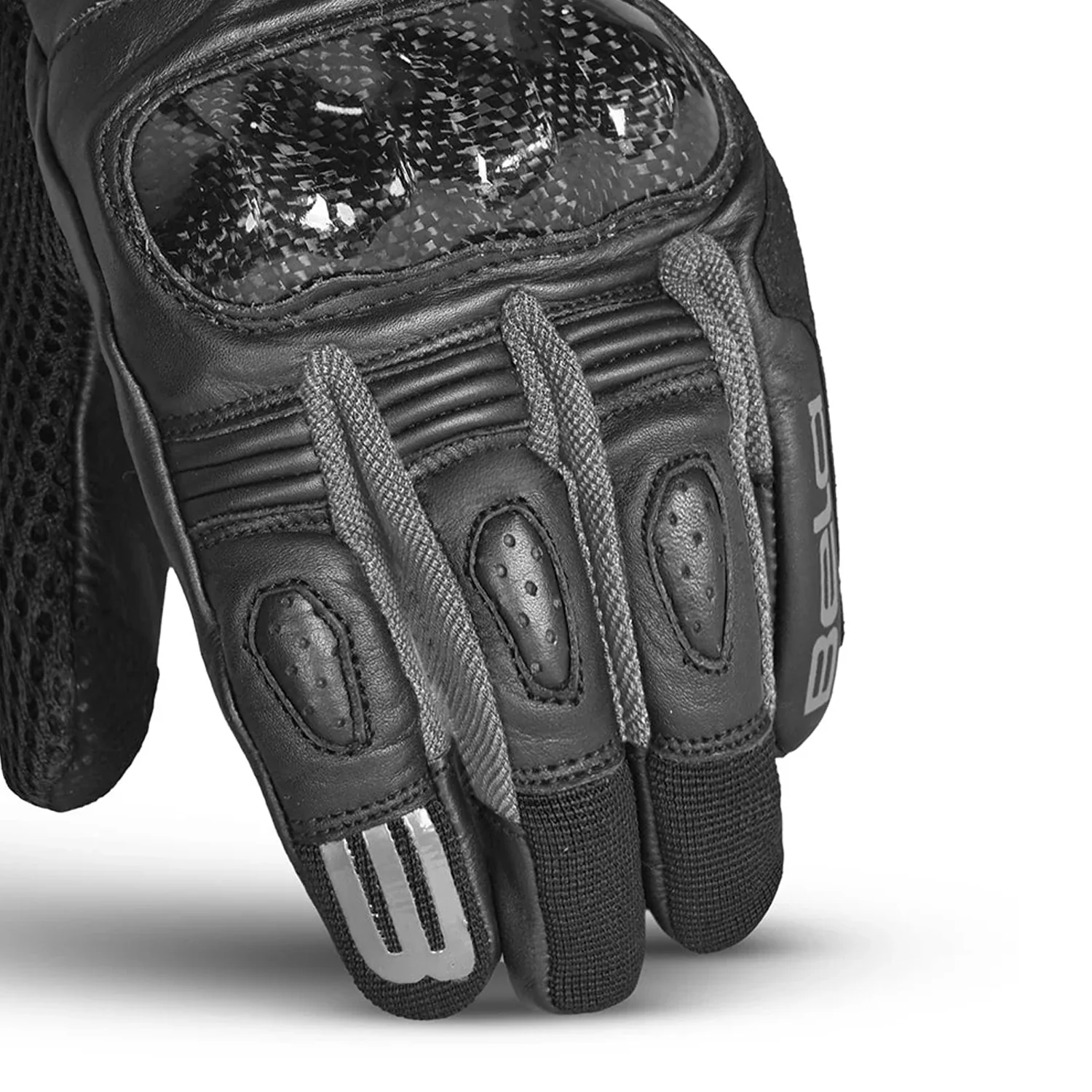BELA - Guante Piel Air Flow Negro/Gris - Image 2