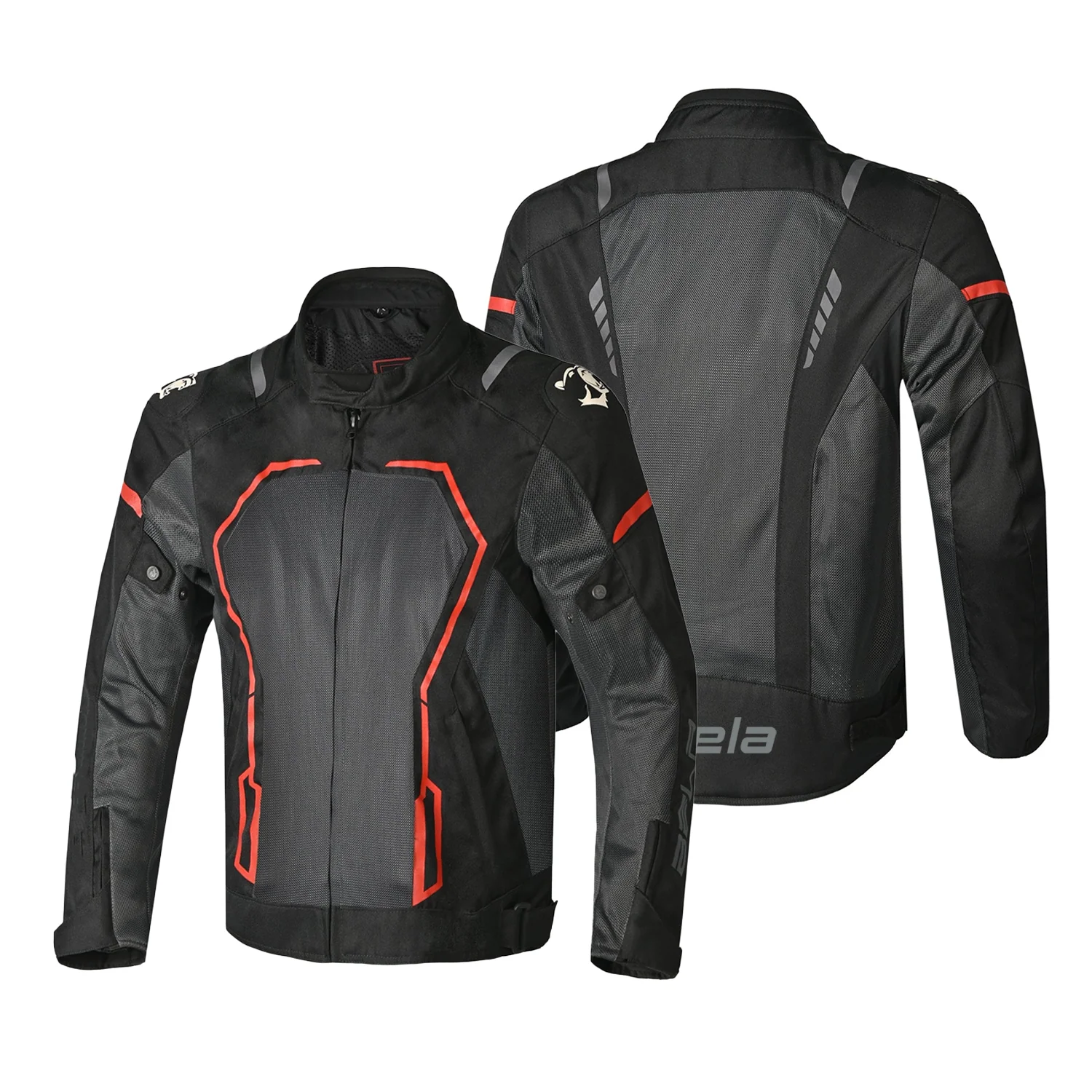 BELA ARTREX CHAQUETA DE MOTO DE HOMBERE TEXTIL NEGRO GRIS ROJO - Image 2