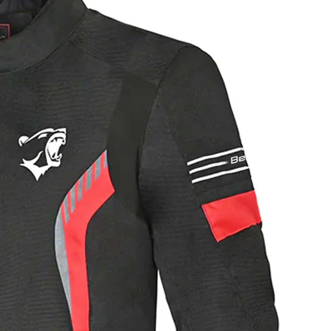 BELA BRADLEY CHAQUETA DE HOMBRE TEXTIL NEGRO ROJO - Image 5