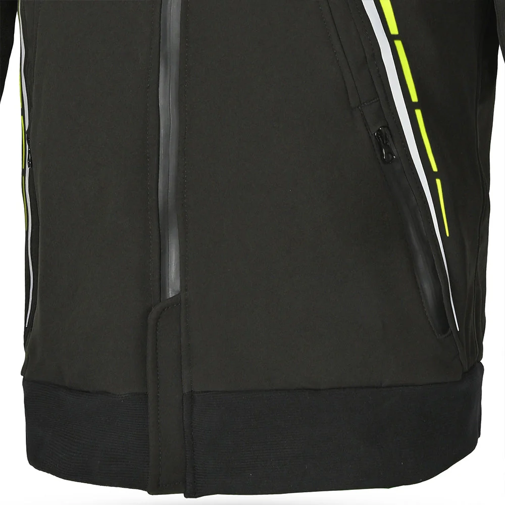 BELA BREEZE SOFTSHELL HOMBRE MOTO SUDADERA NEGRO AMARILLO FLOUR - Image 7