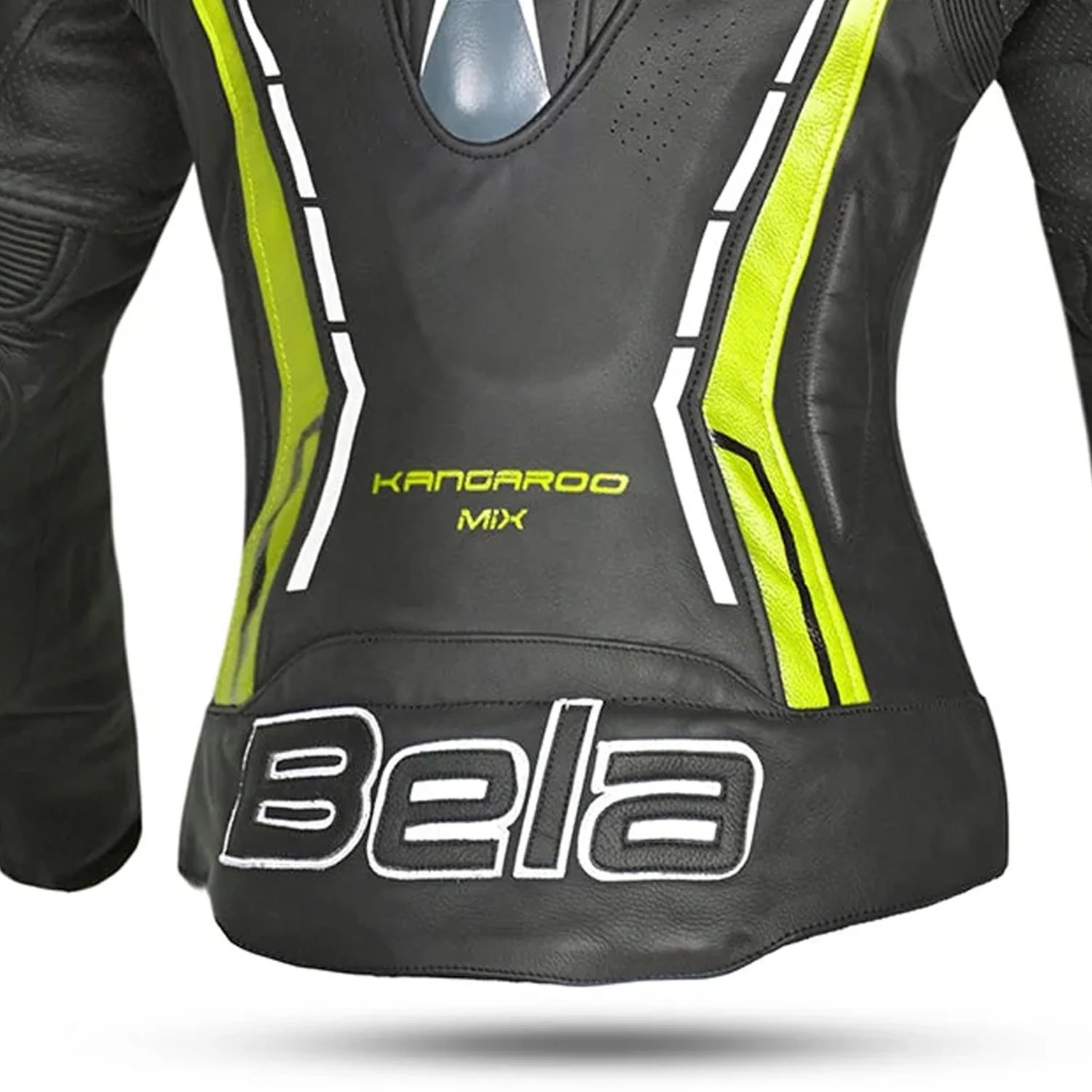 BELA ROCKET CHAQUETA MUJER PIEL NEGRO AMARILLO FLOUR - Image 4