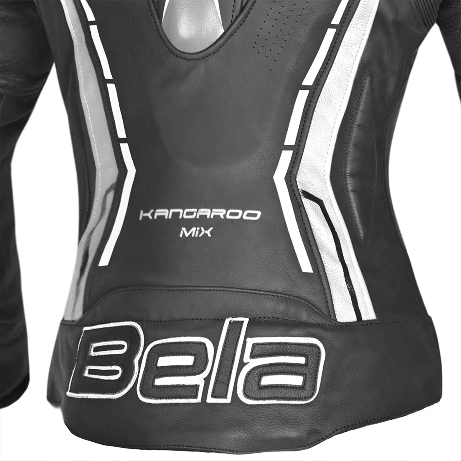 BELA ROCKET CHAQUETA MUJER PIEL NEGRO BLANCO - Image 6