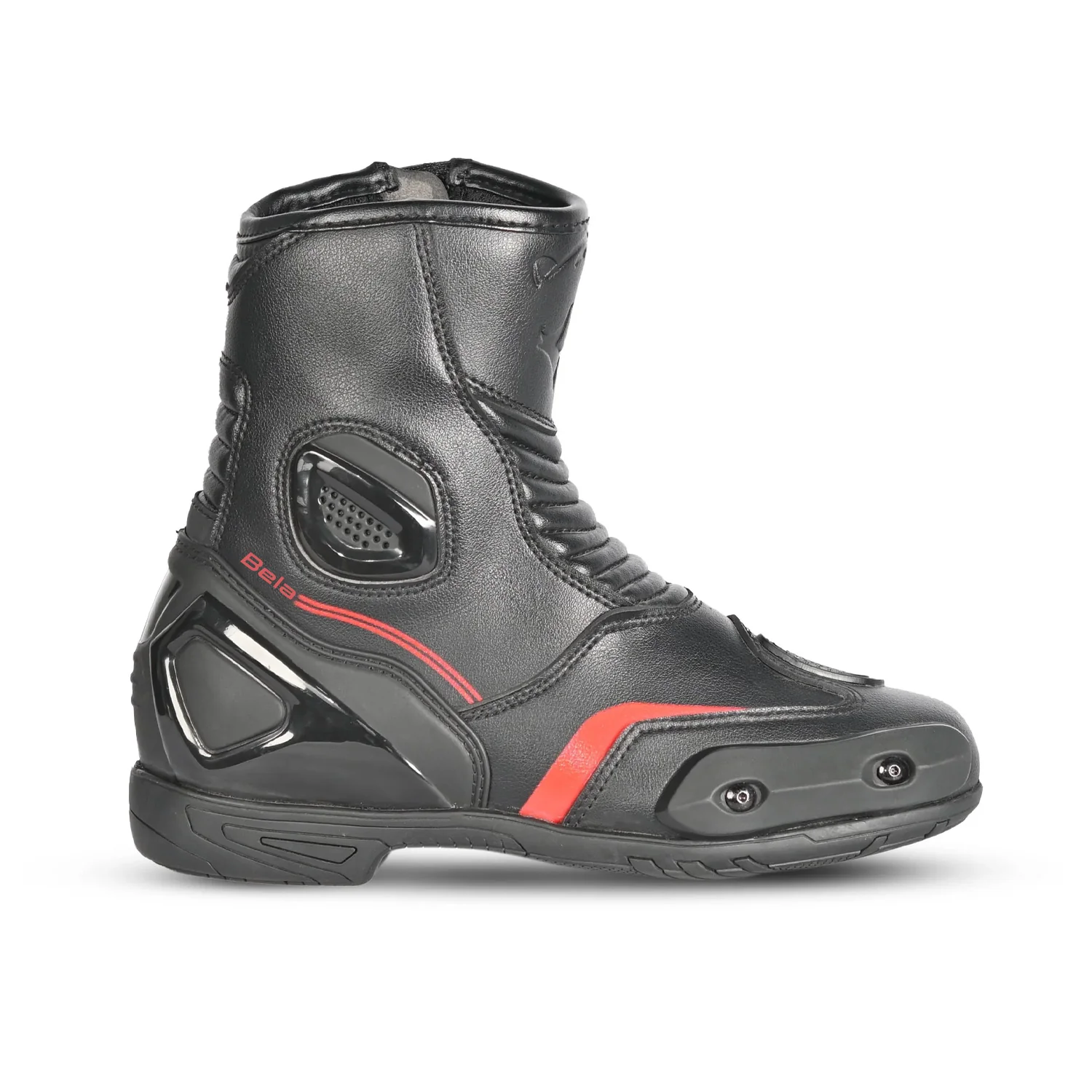 BELA FASTER 2.0 BOTAS DE MOTO NEGRO ROJO - Image 3