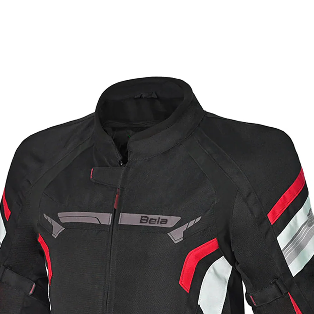BELA HIGHLAND HOMBRE MOTO CHAQUETA NEGRO GRIS ROJO - Image 6