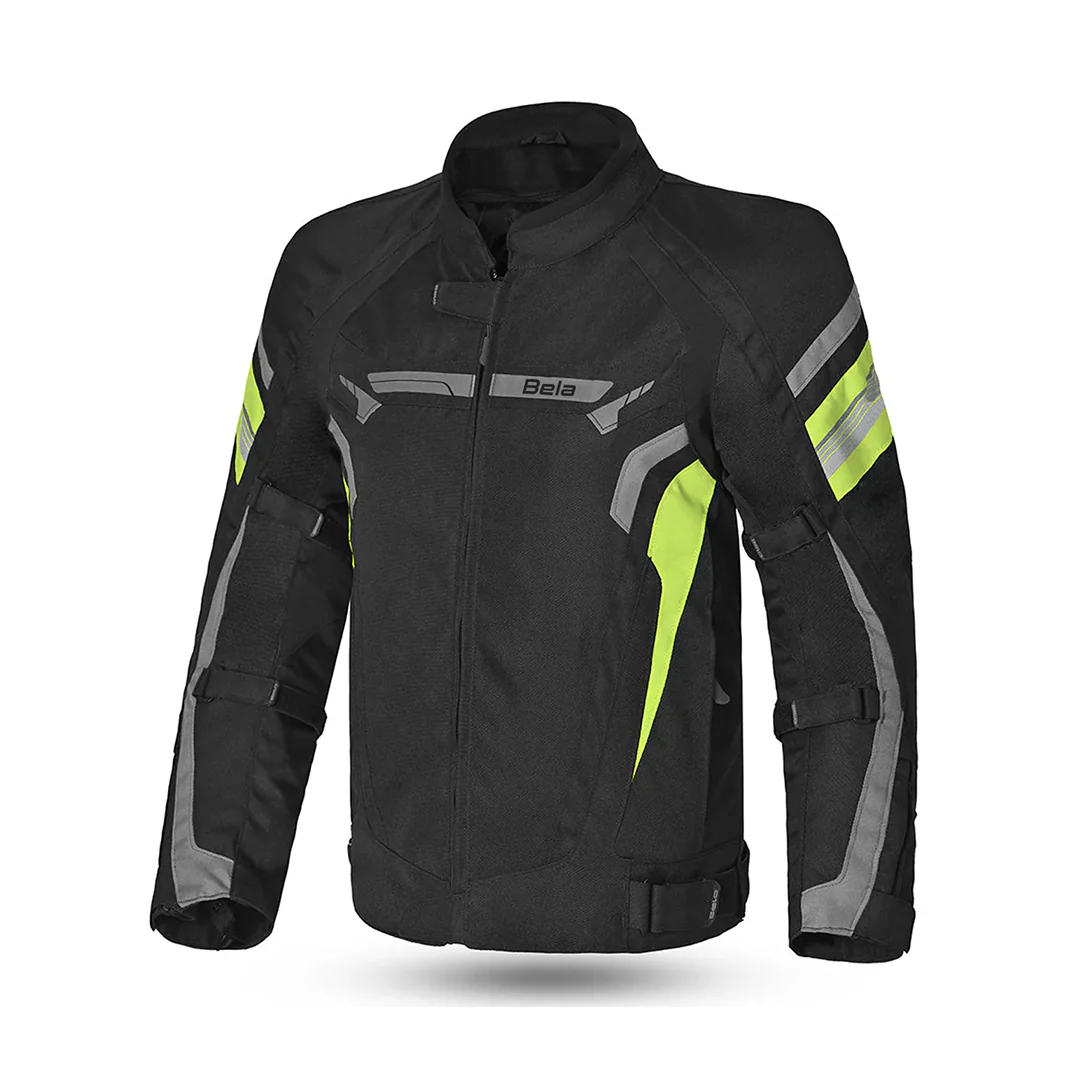 BELA HIGHLAND HOMBRE MOTO CHAQUETA NEGRO GRIS F,AMARILO