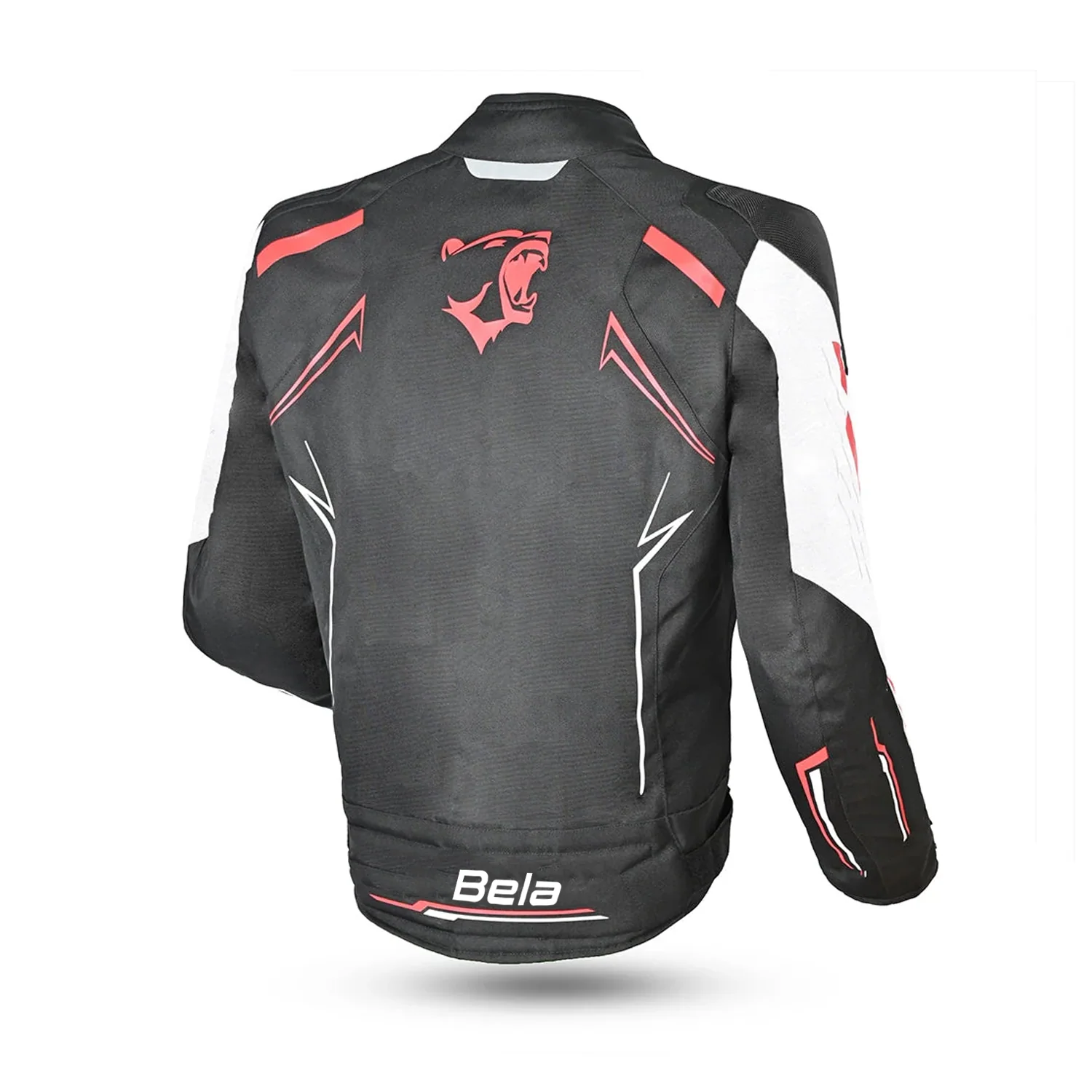 BELA - Chaqueta Textil Panther Negro Blanco Rojo - Image 3
