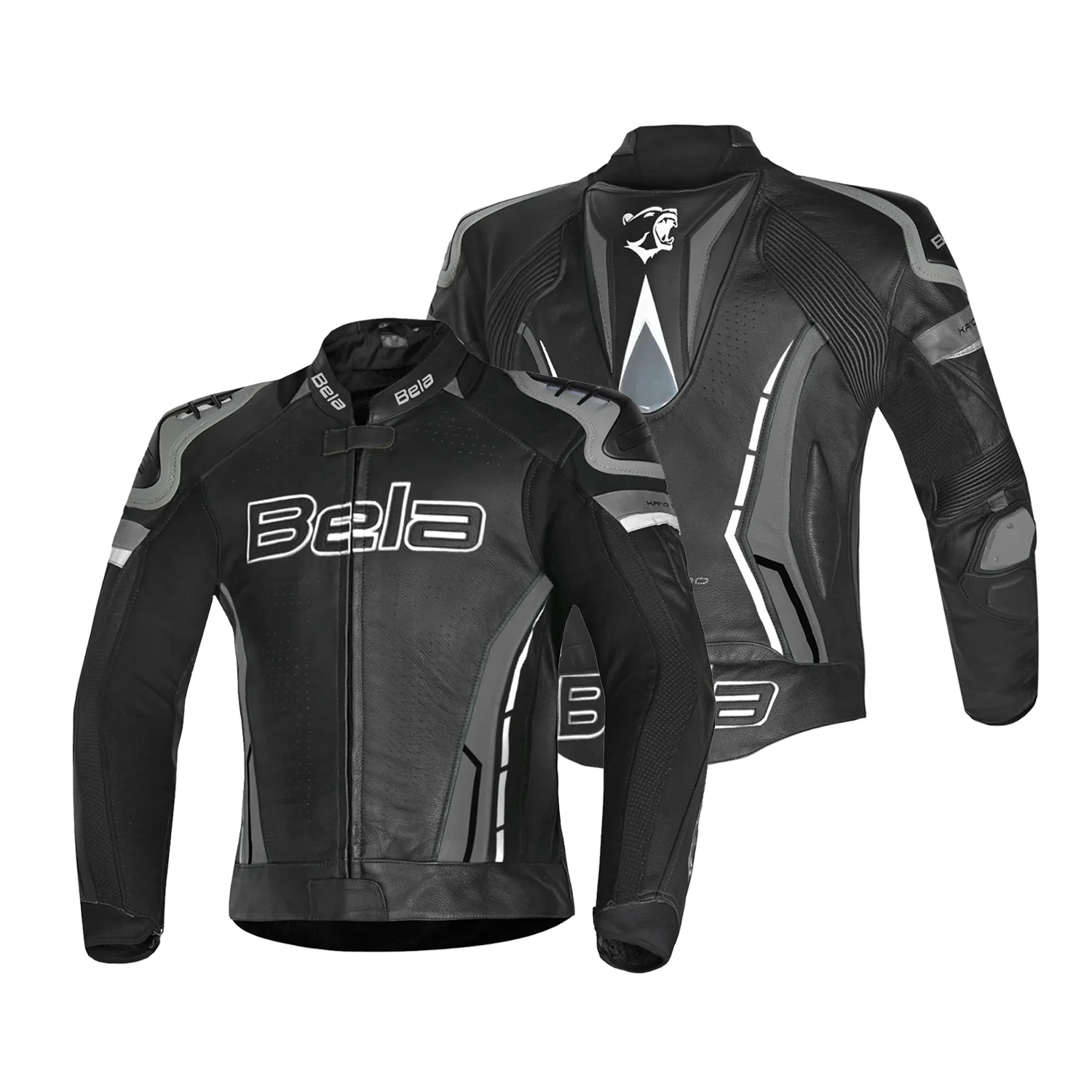 BELA ROCKET CHAQUETA DE MOTO DE HOMBRE PIEL NEGRO ANTHIRA - Image 2