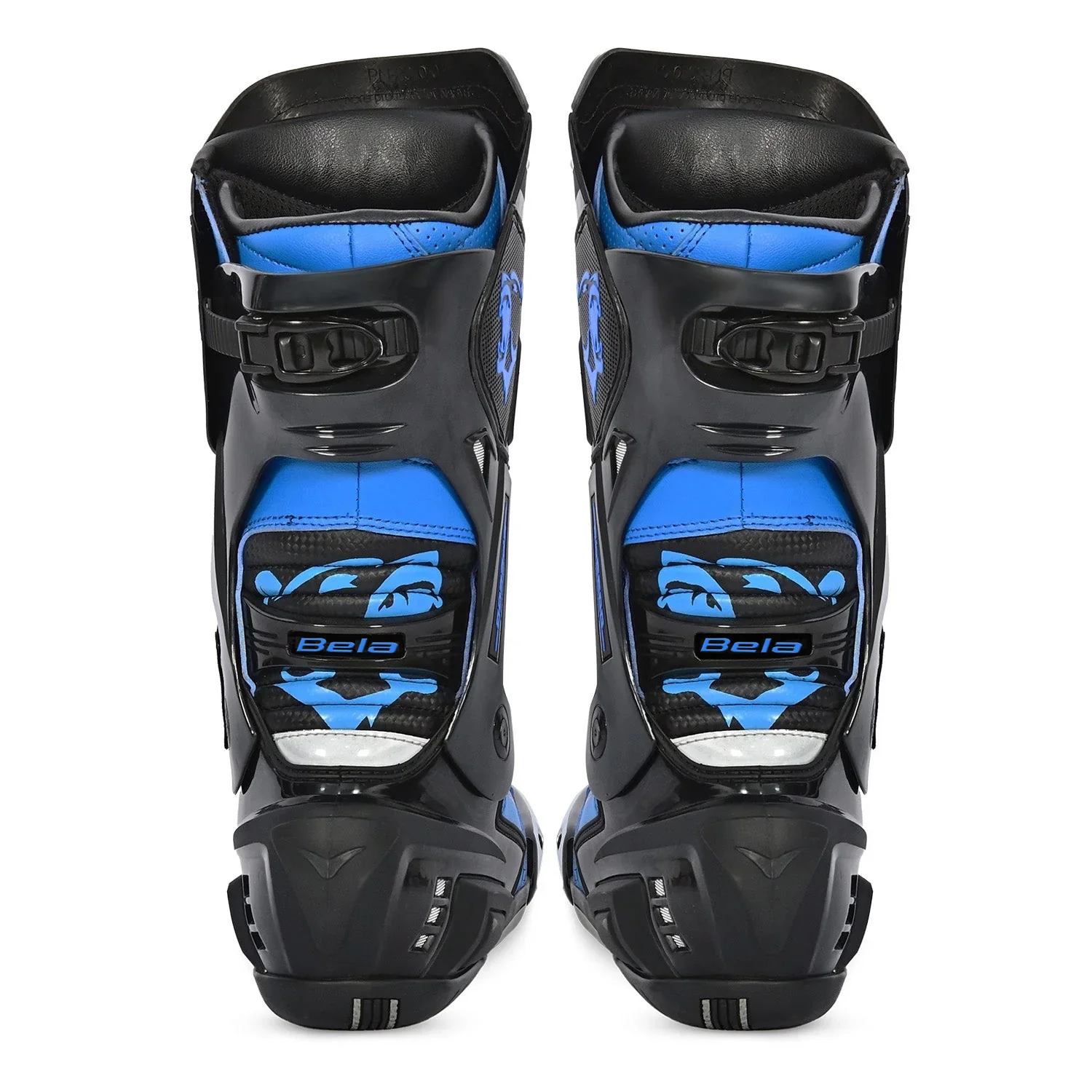 BELA SPEEDO 2.0 BOTAS DE MOTO PIEL NEGRO AZUL - Image 5