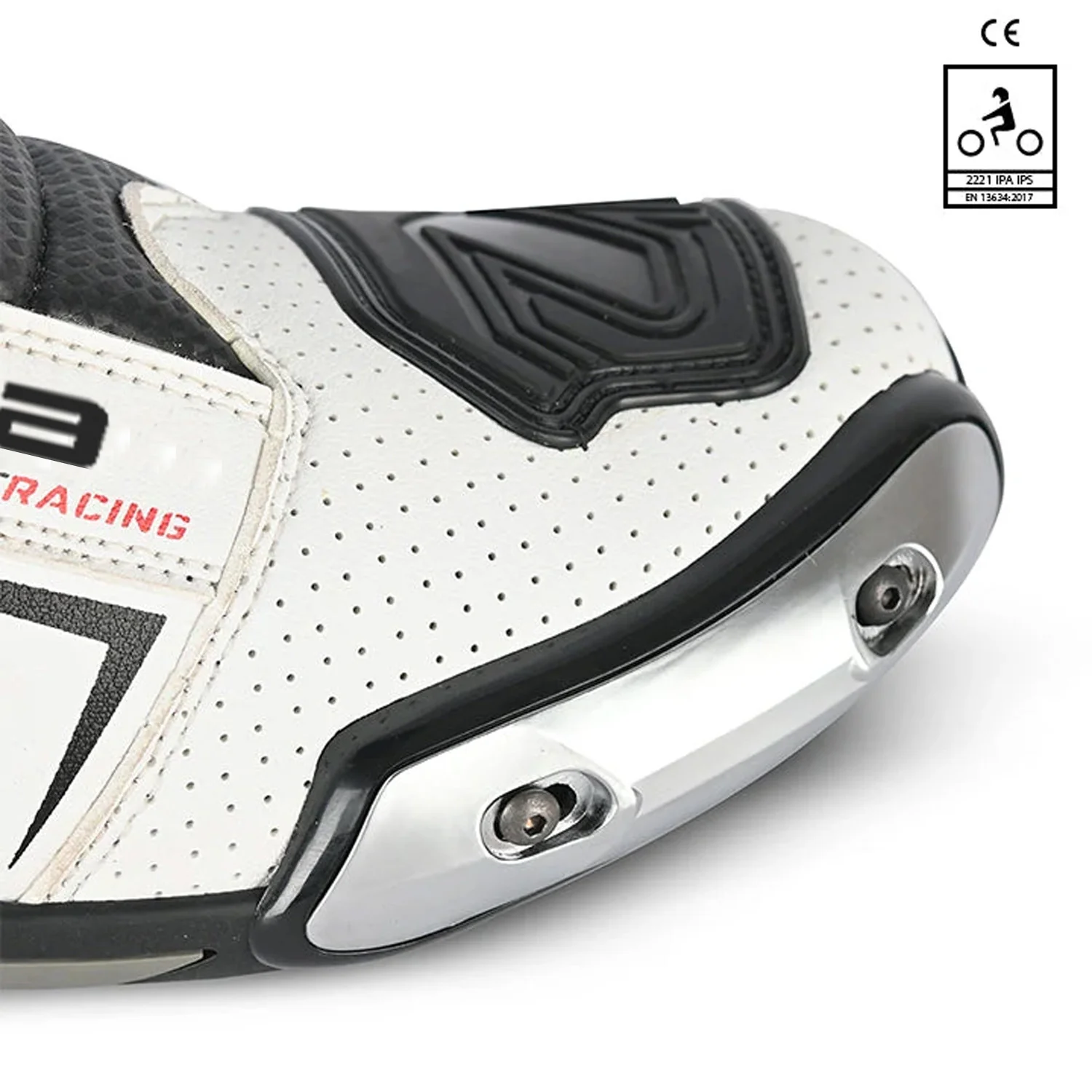 BELA SPEEDO 2.0 BOTAS DE MOTO PIEL NEGRO BLANCO - Image 5