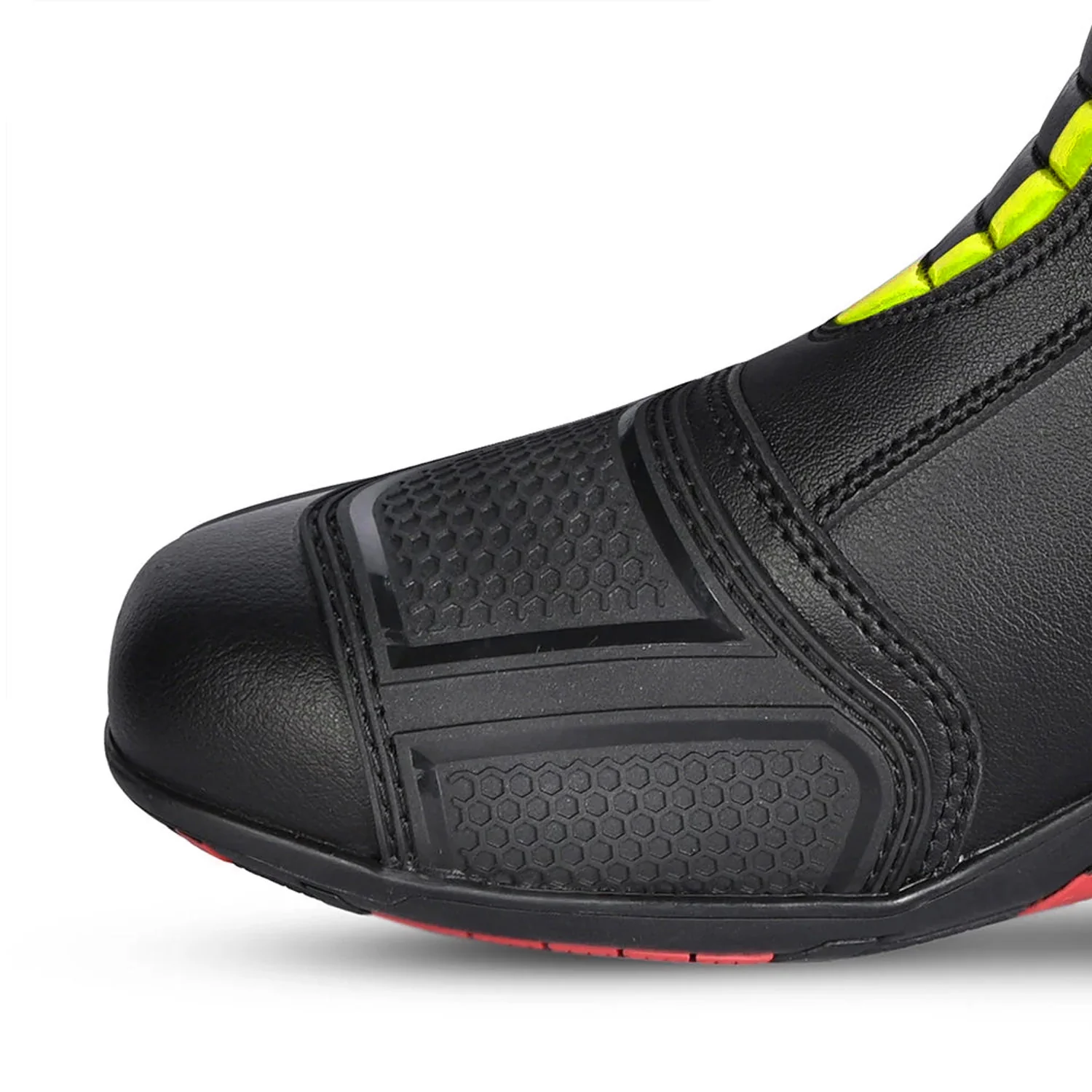 BELA STRIP BOTAS DE MOTO DE TOURING DE MUJER PIEL NEGRO AMARILLO FLOUR - Image 4