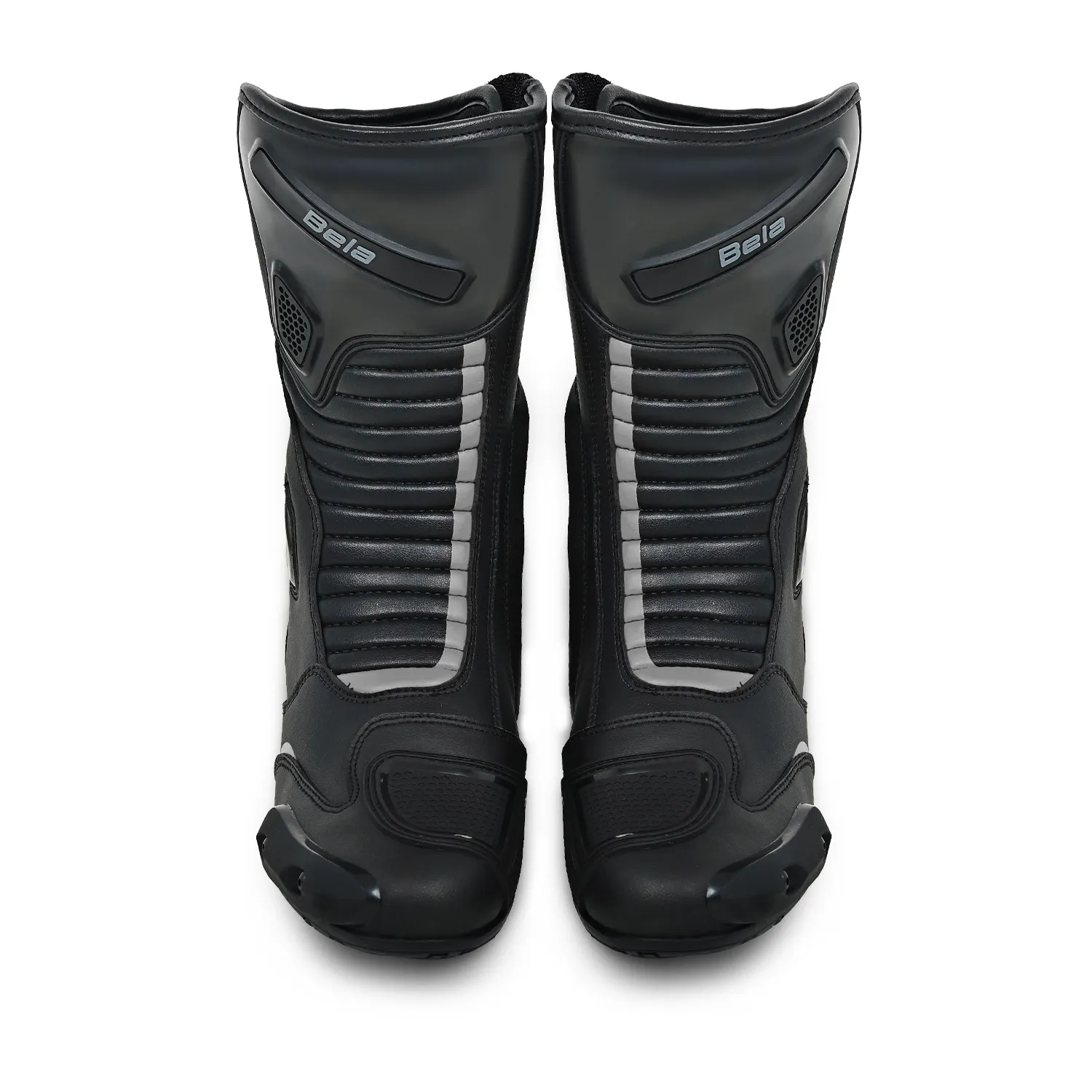 BELA STRIP BOTAS DE MOTO DE TOURING PIEL NEGRO GRIS - Image 4