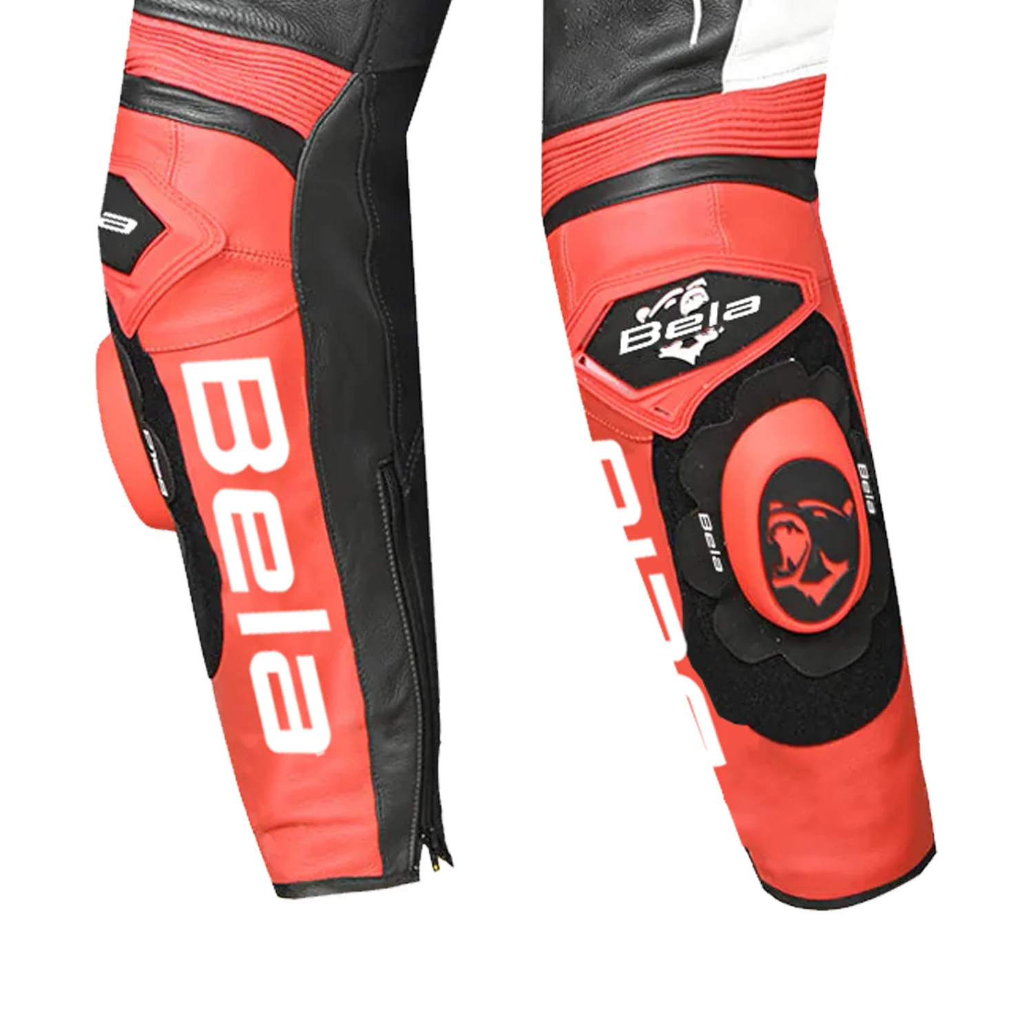 BELA X RACE PANTALON DE HOMBRE PIEL NEGRO BLANCO ROJO - Image 6