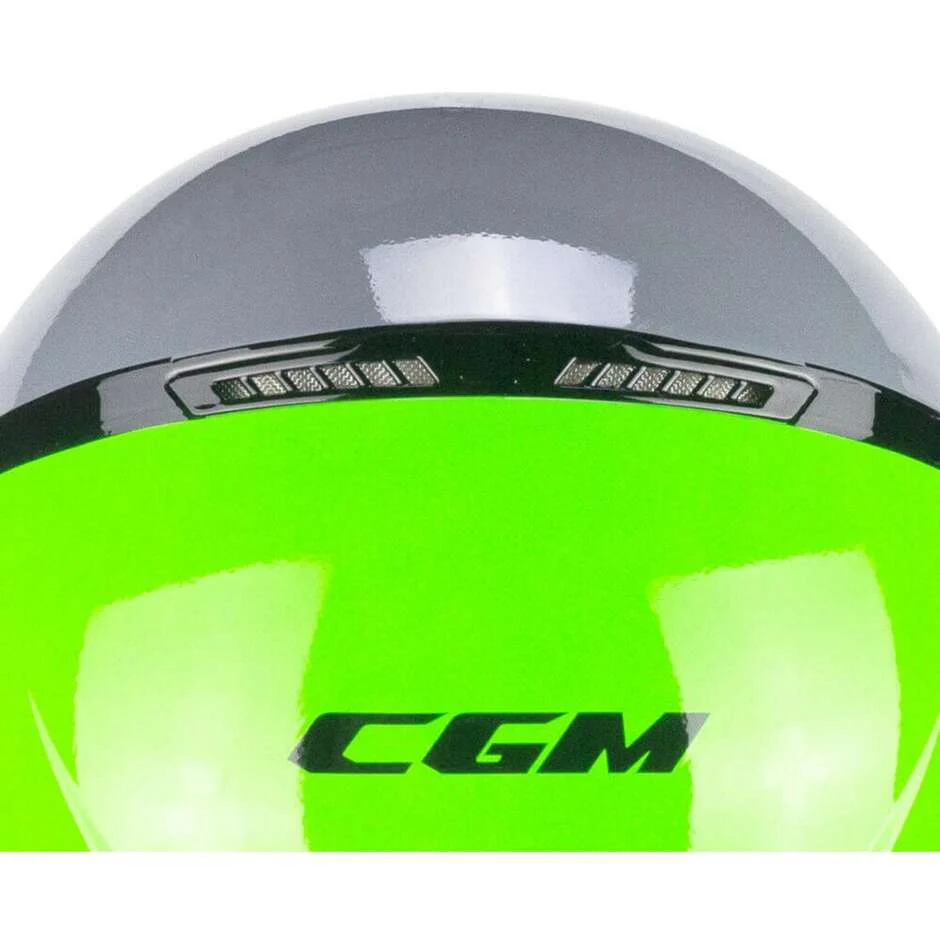 CGM 167R FLO STEP JET CASCO MOTO GRIGIO VERDE SAGOMATA - Image 3