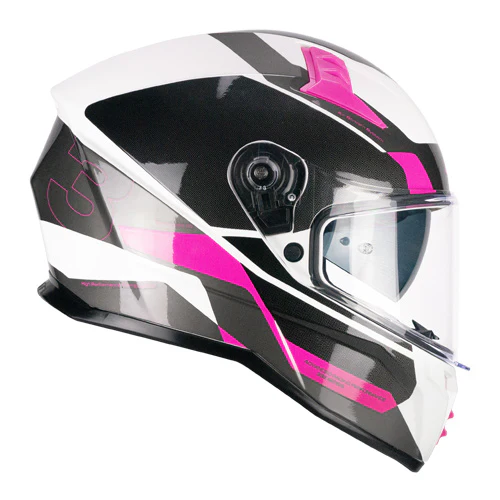 CGM 333G ONYX SPORT Integral Moto Casco Fluo Gris Rosado - Image 2