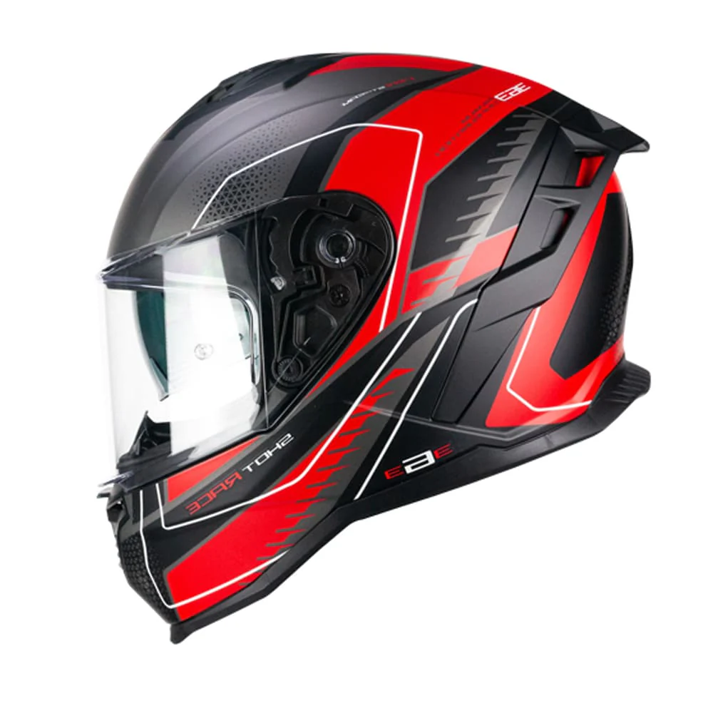 CGM 363 SHOT RACE Integral Moto Casco Rojo Antracita Mate - Image 5