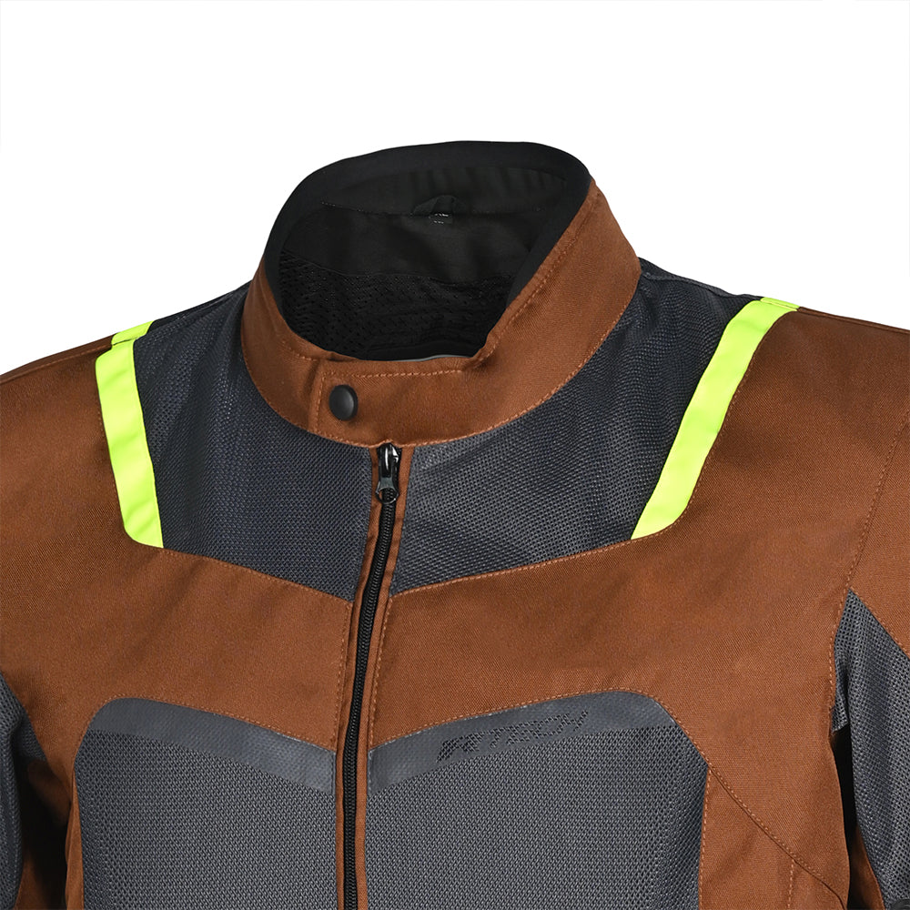 R-TECH SPIRAL MESH CHAQUETA DE VERANO HOMBRE MARRON GRIS AMARILLO FLOUR - Image 3