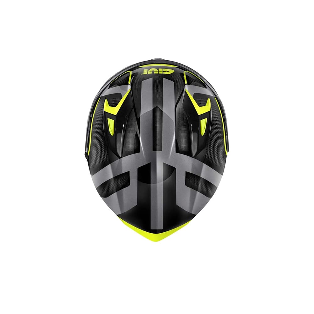 GIVI 50.8 Moto Integral Casco Negro Titanio Amarillo (RCB) - Image 5