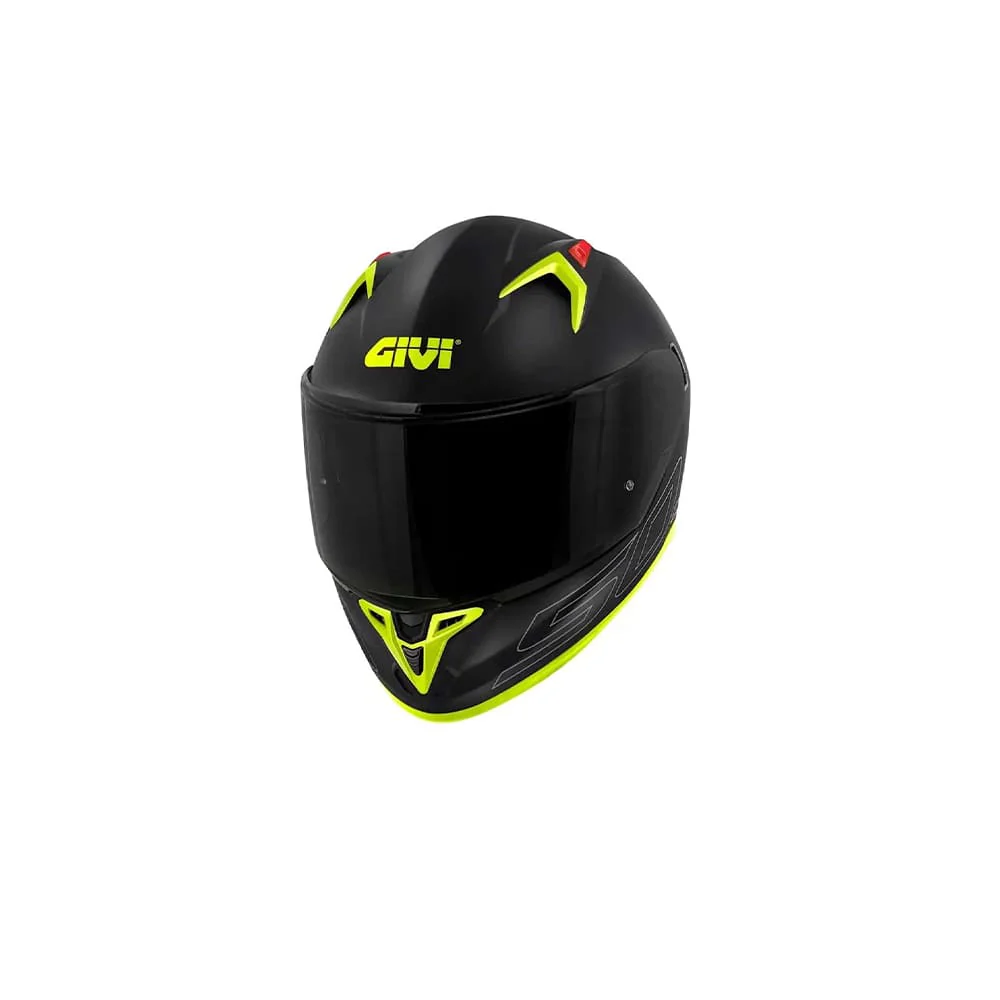 GIVI 50.9 Atomic Moto Deportivo Integral Casco Negro Plata Amarillo (BCYL) - Image 2