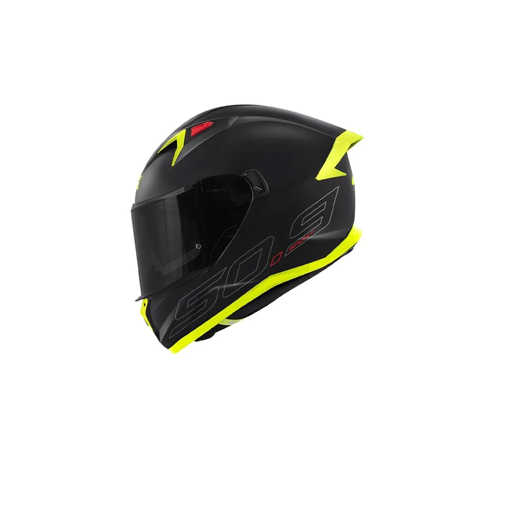 GIVI 50.9 Atomic Moto Deportivo Integral Casco Negro Plata Amarillo (BCYL) - Image 3