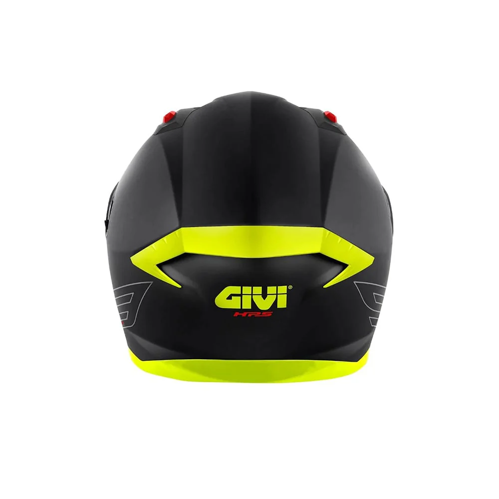 GIVI 50.9 Atomic Moto Deportivo Integral Casco Negro Plata Amarillo (BCYL) - Image 4