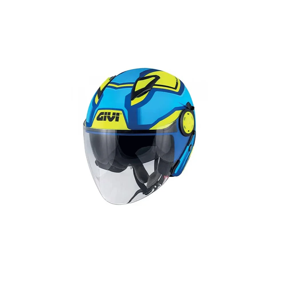 GIVI CASCO JET 12.3 STRATOS.D SOLID AZUL AMARILLO - Image 5