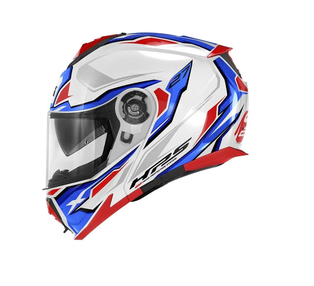 GIVI X.27 Mod Motocicleta Integral Modular Casco Blanco Azul Rojo - Image 2