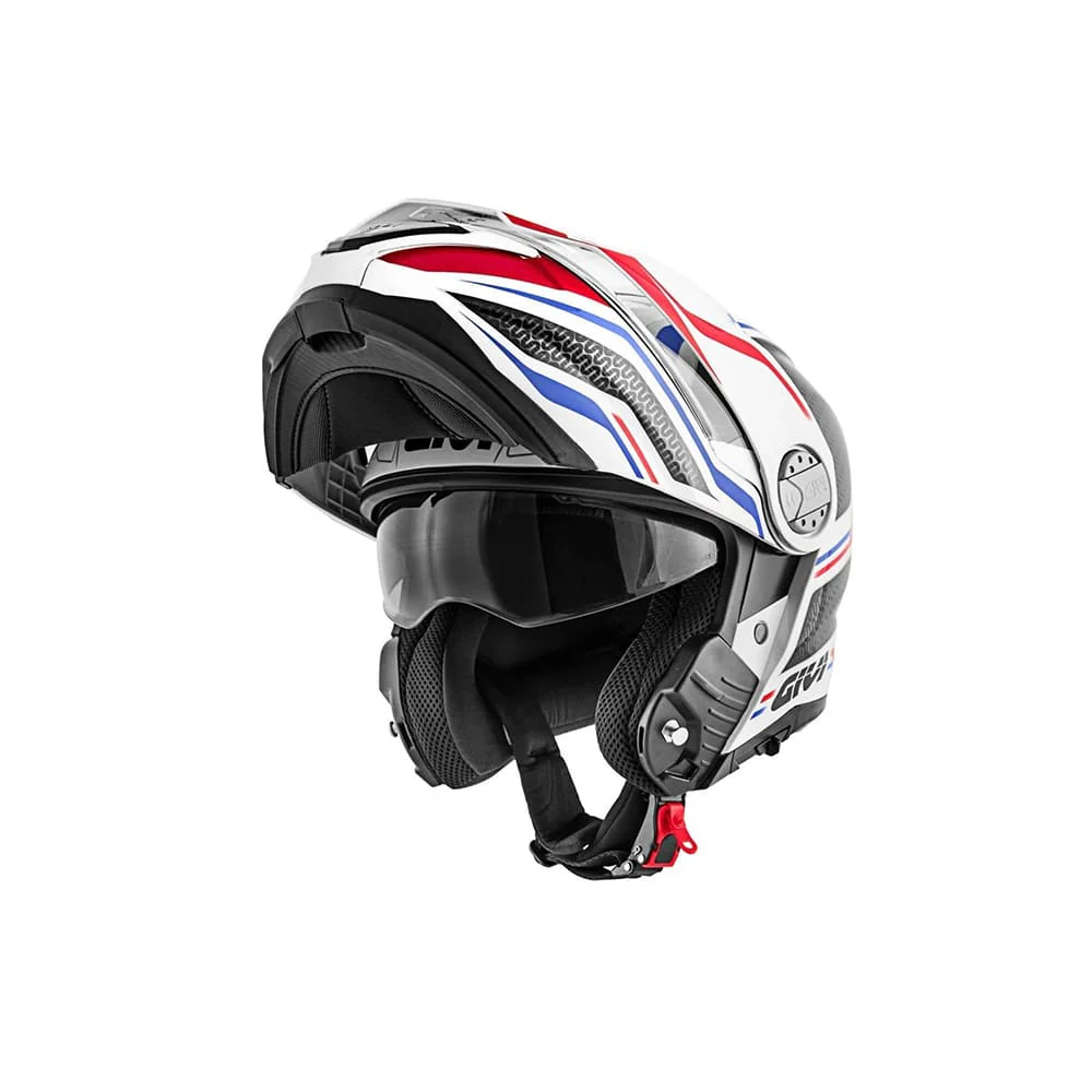 GIVI X.33 Canyon Layers Moto Modular Casco Blanco Rojo - Image 2