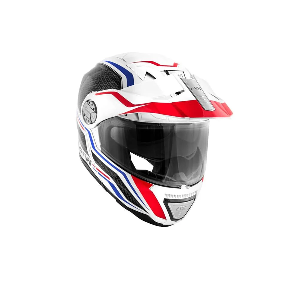 GIVI X.33 Canyon Layers Moto Modular Casco Blanco Rojo - Image 3