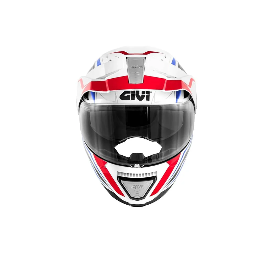 GIVI X.33 Canyon Layers Moto Modular Casco Blanco Rojo - Image 4
