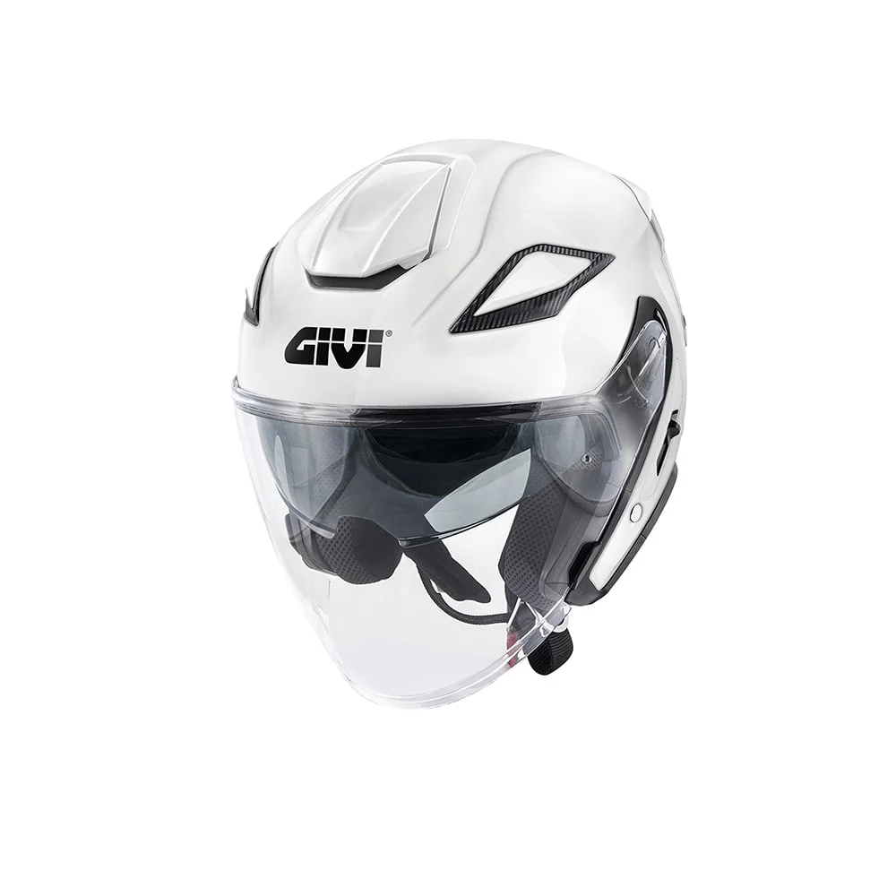 GIVI X29 Fiber Urbana Calle Para Moto Casco Jet Blanco Brillante Pieno - Image 2