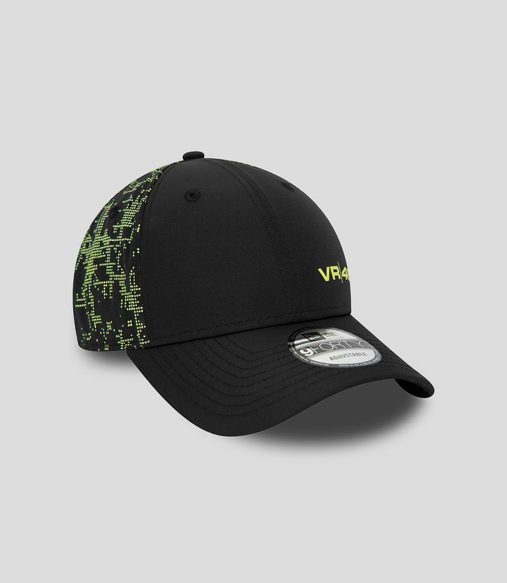 VR46 Gorra unisex New Era Glitch Print 9 Forty Negro - Image 2