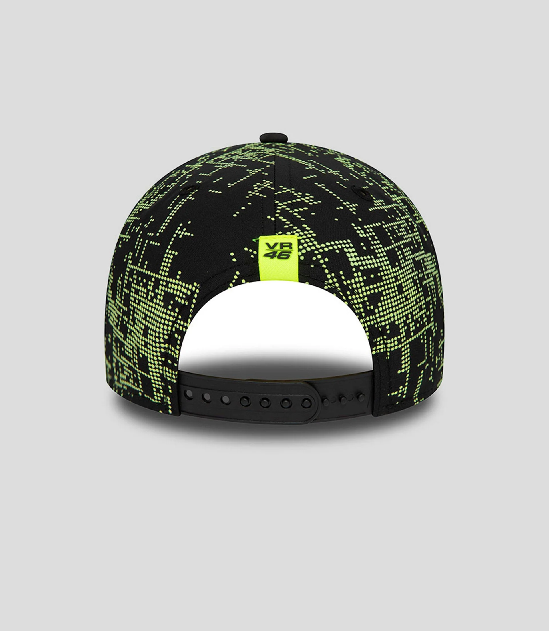 VR46 Gorra unisex New Era Glitch Print 9 Forty Negro - Image 3