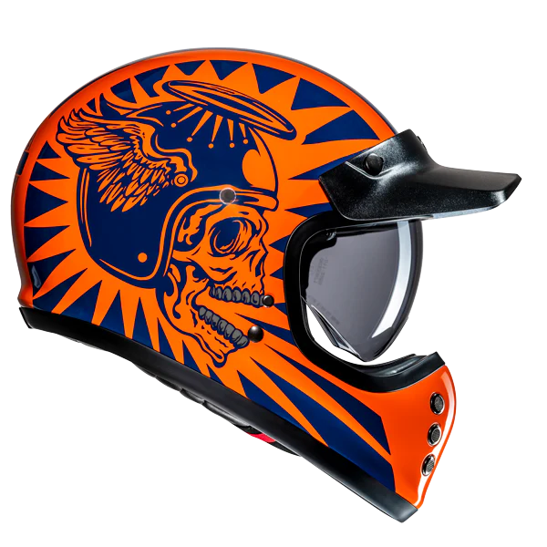 HJC V60 FLAME MC27 Casco Integral De Motocicleta Estilo Vintage - Image 3