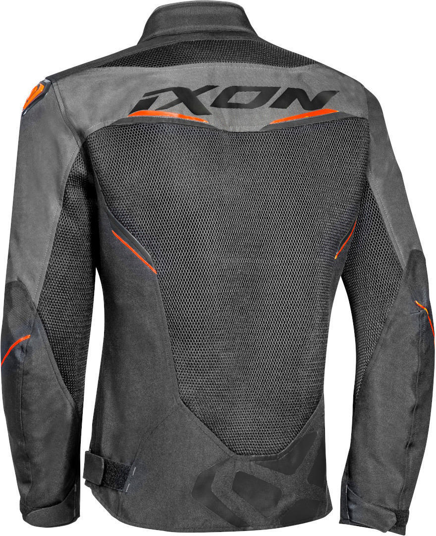 IXON DRACO Hombre Moto Textil Chaqueta Negro Antracita Naranja - Image 2